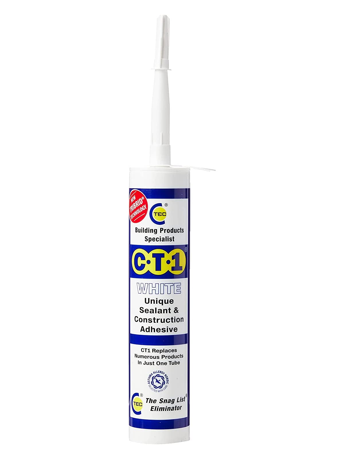 CT1 Clear TRIBRID Multi-Purpose Sealant & Adhesive - 2 Pack - Bathroom, Shower & Window Sealant - Odourless - Anti Mould Waterproofing Sealant Adhesive - Vibration Resistant & Flexible - 290ml
