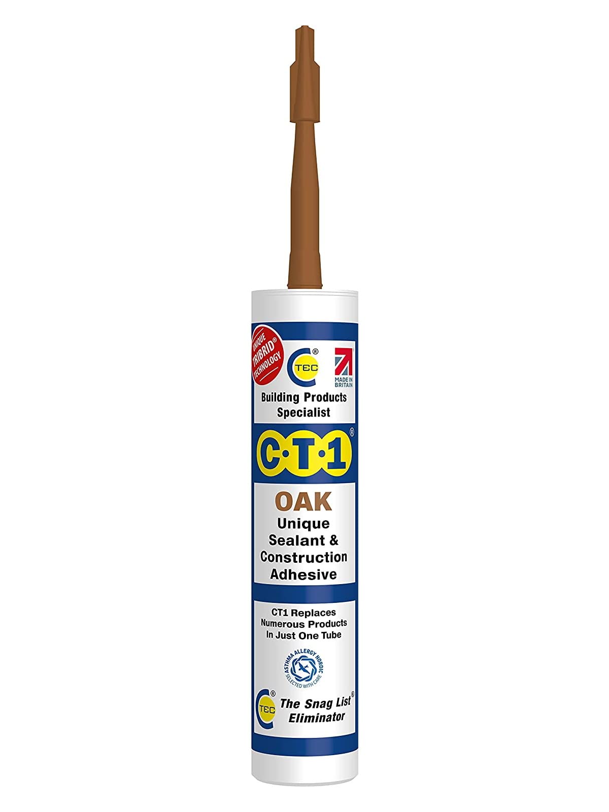 CT1 Clear TRIBRID Multi-Purpose Sealant & Adhesive - 2 Pack - Bathroom, Shower & Window Sealant - Odourless - Anti Mould Waterproofing Sealant Adhesive - Vibration Resistant & Flexible - 290ml
