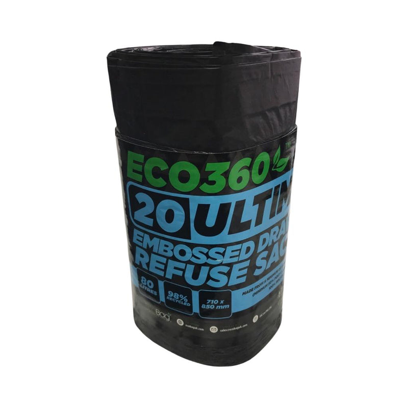 20 x Ultimate Drawstring Refuse Sacks 80L - Super Strong